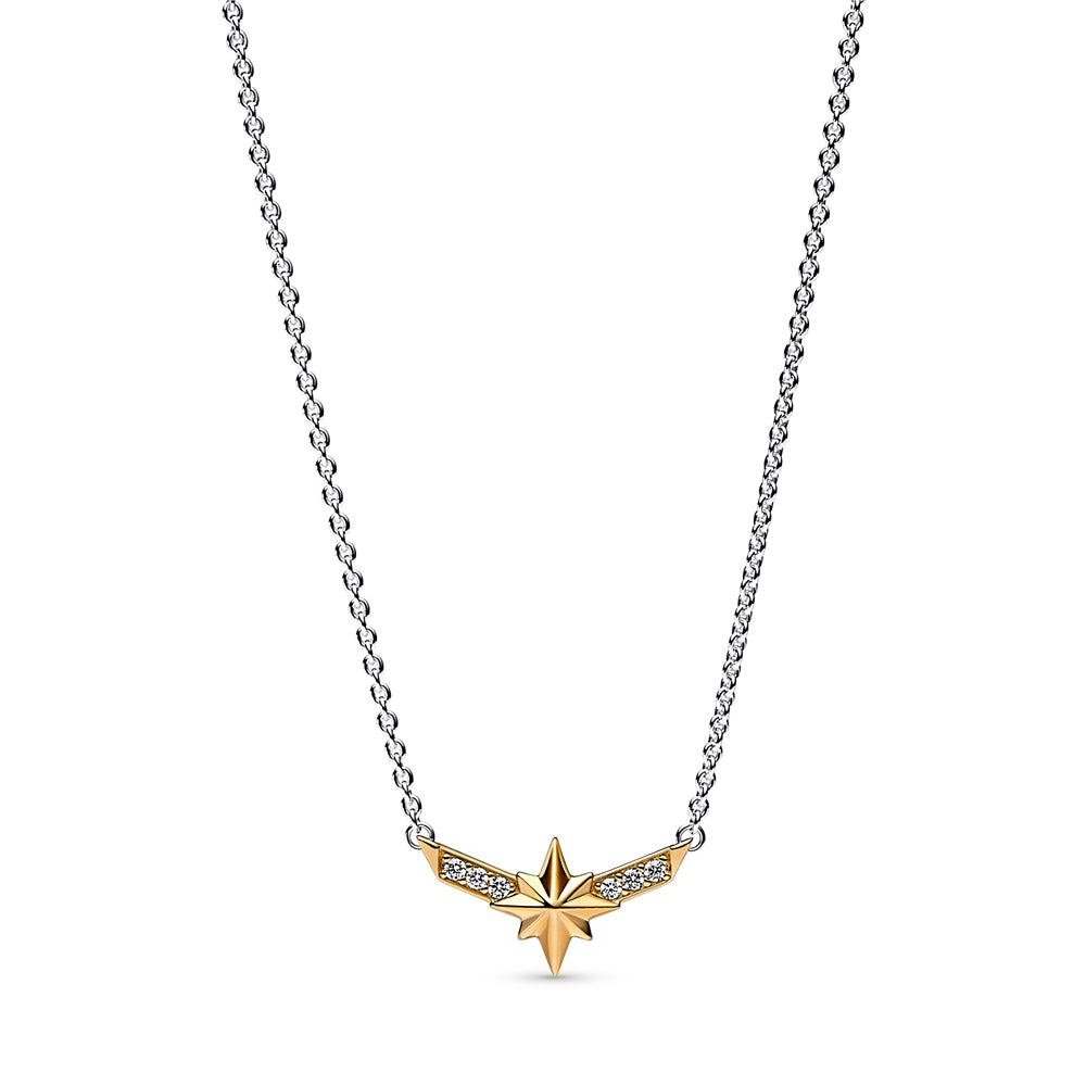 Pandora Marvel Captain Marvel Octogram Star Two-Tone Necklace