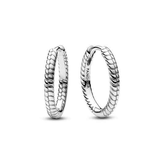 Pandora Moments Small Silver Hoop Earrings