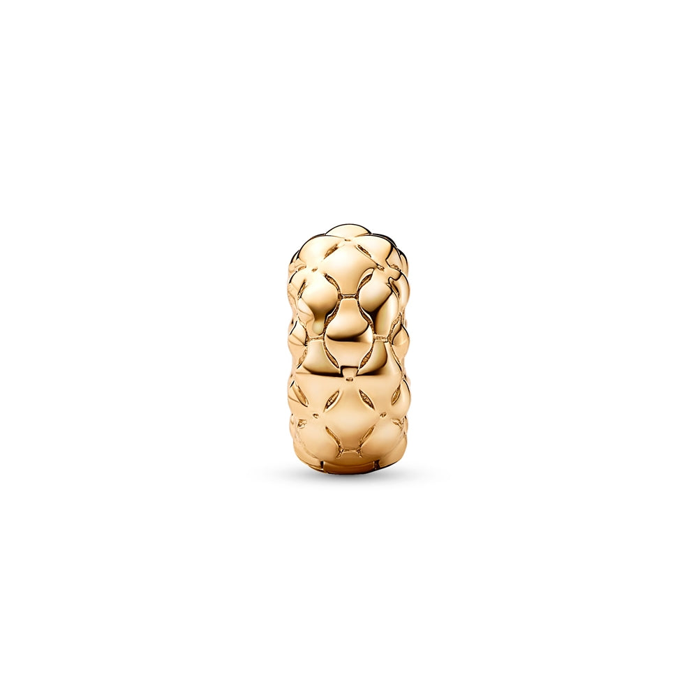 Pandora Gold Slim Studded Clip Charm