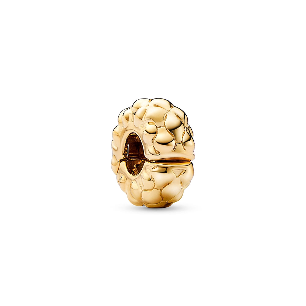 Pandora Gold Slim Studded Clip Charm