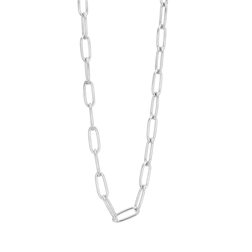 Argento Silver 51CM Paper Clip Necklace
