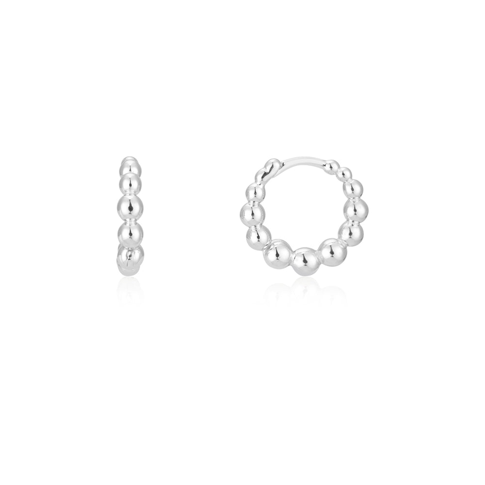 Argento Silver Bubble Hoop Earrings