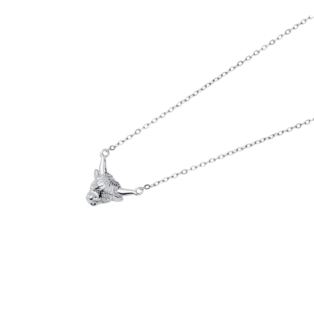Argento Silver Highland Cow Necklace