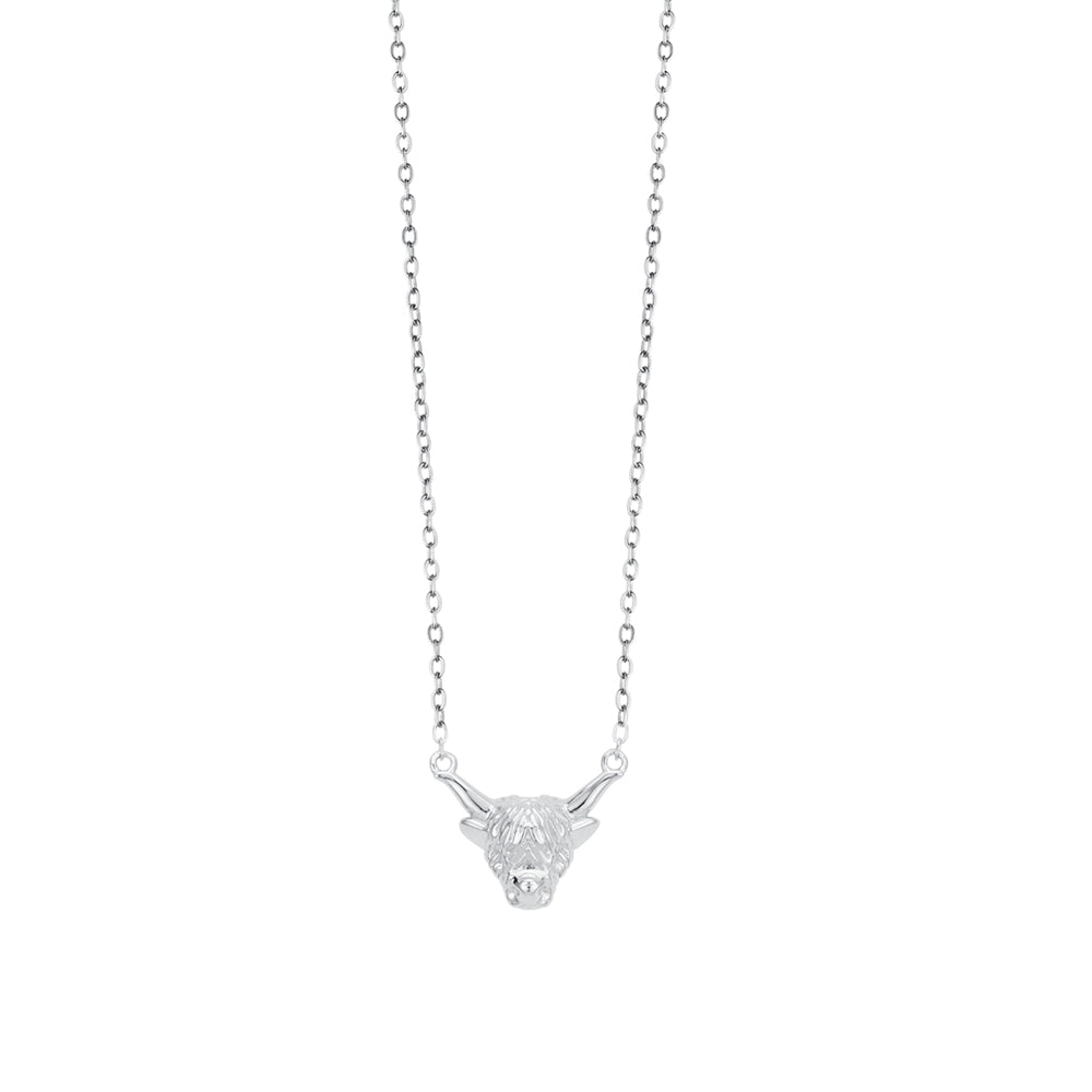 Argento Silver Highland Cow Necklace