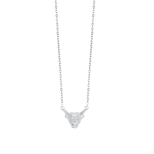 Argento Silver Highland Cow Necklace