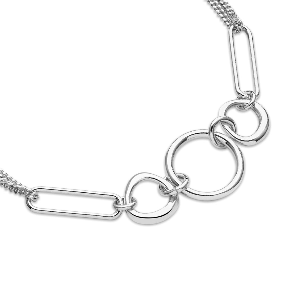 Argento Silver Circle Chain Bracelet