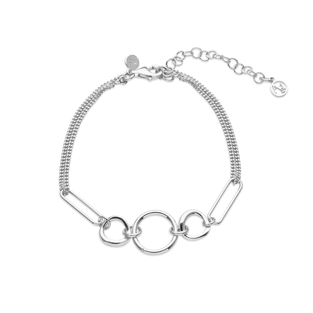 Argento Silver Circle Chain Bracelet