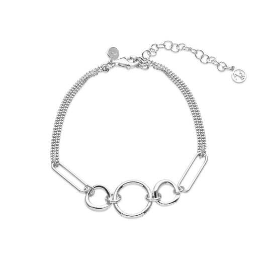 Argento Silver Circle Chain Bracelet