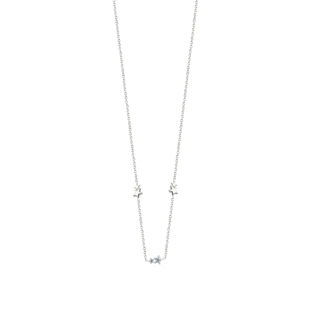 Argento Silver Multi Star Kids Necklace