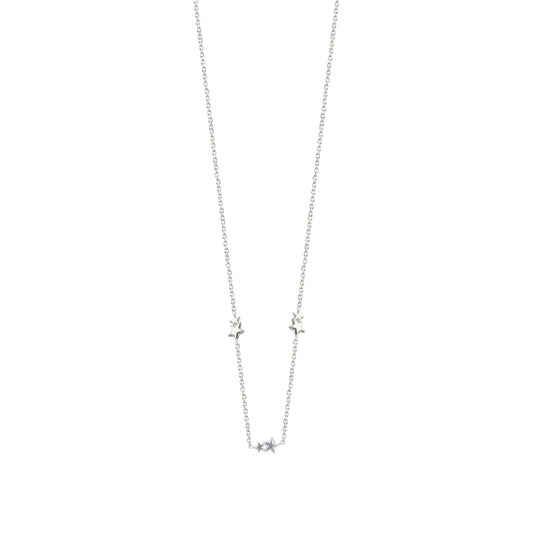 Argento Silver Multi Star Kids Necklace