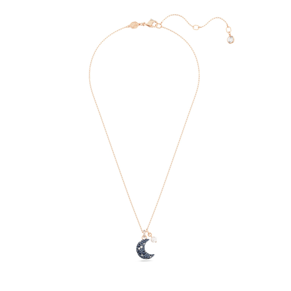 Swarovski Luna Rose-Gold Moon Pendant Necklace