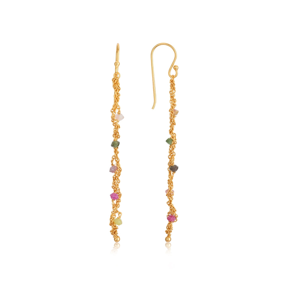 Argento Gold Mix Tourmaline Gem Drop Earrings