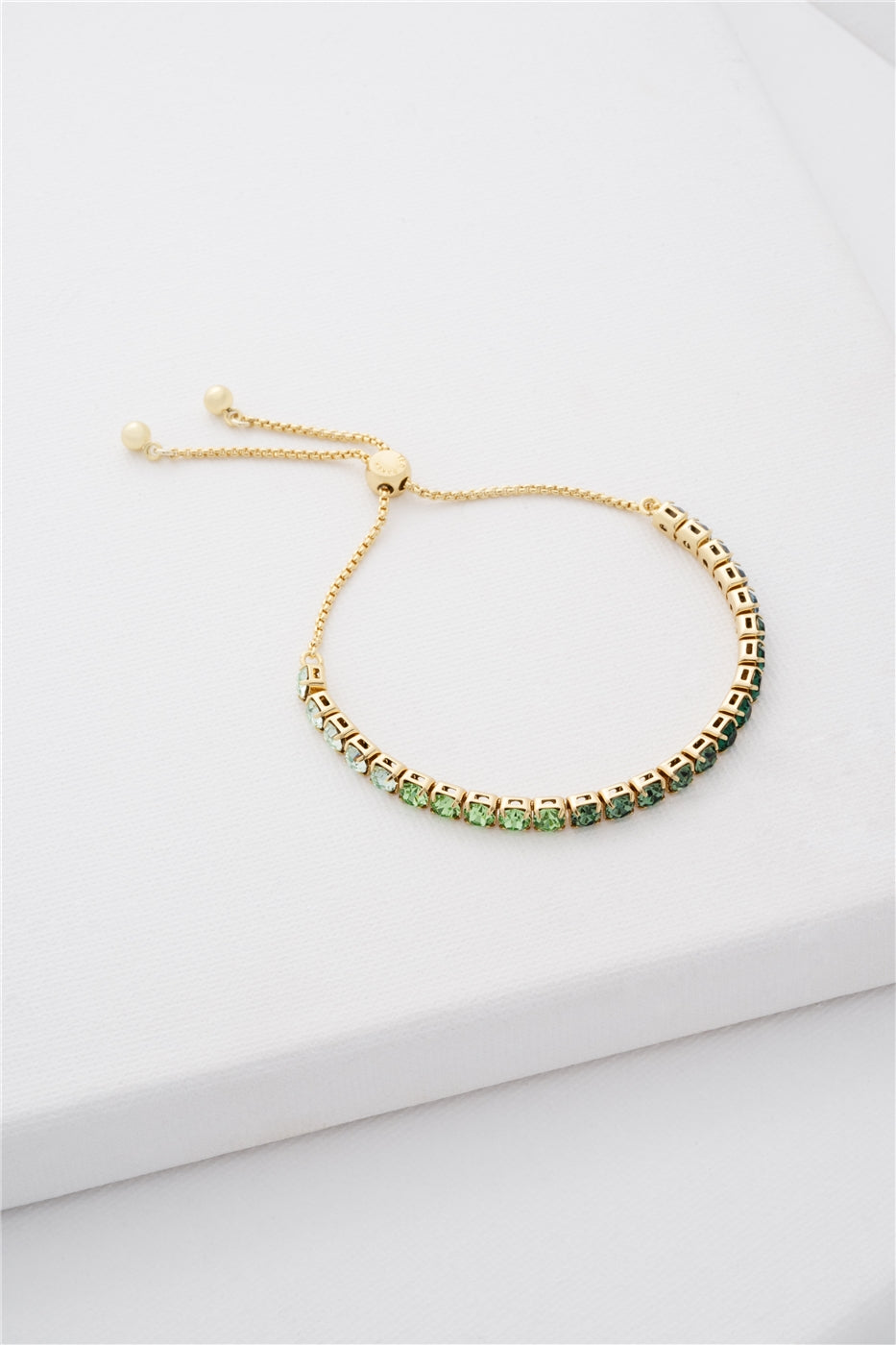 Ted Baker Melrah Green Crystal Slider Bracelet