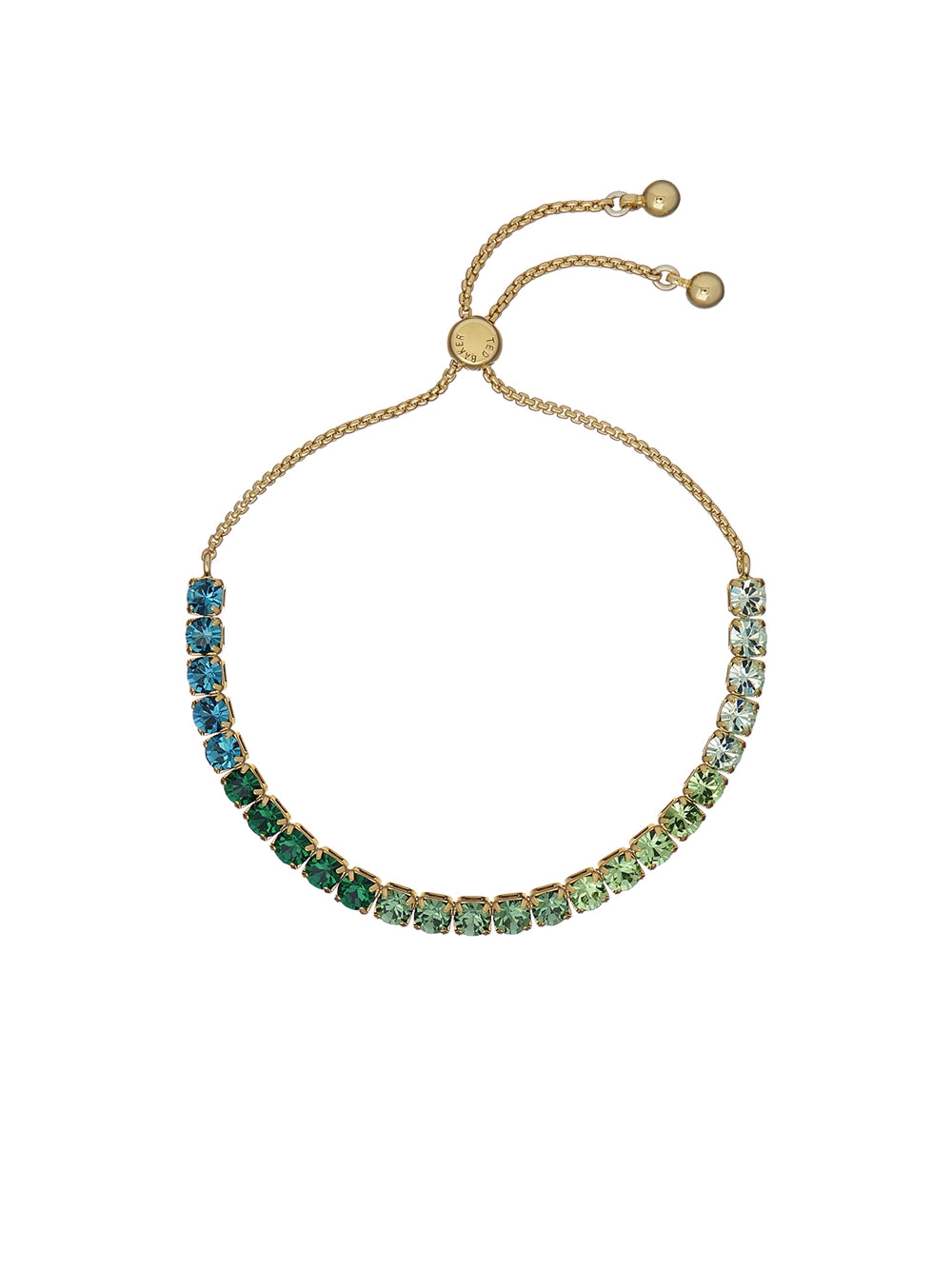 Ted Baker Melrah Green Crystal Slider Bracelet