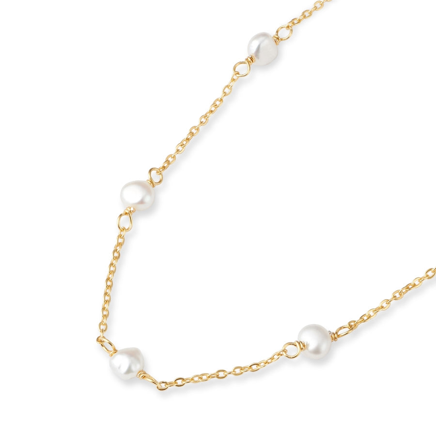 Argento Gold Classic Pearl Chain Necklace