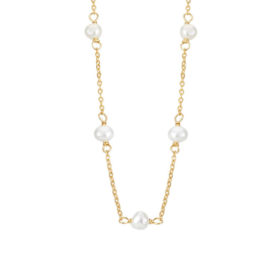 Argento Gold Classic Pearl Chain Necklace