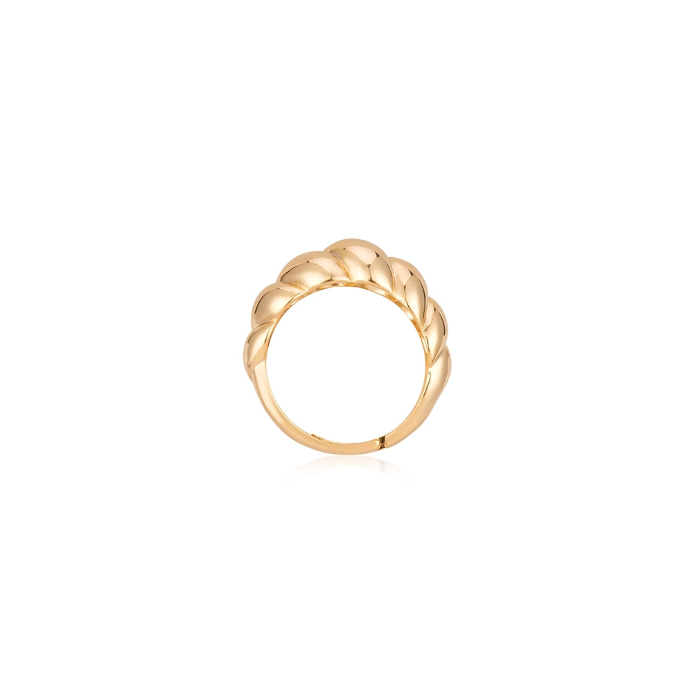 August Woods Gold Chunky Twisted Adjustable Ring