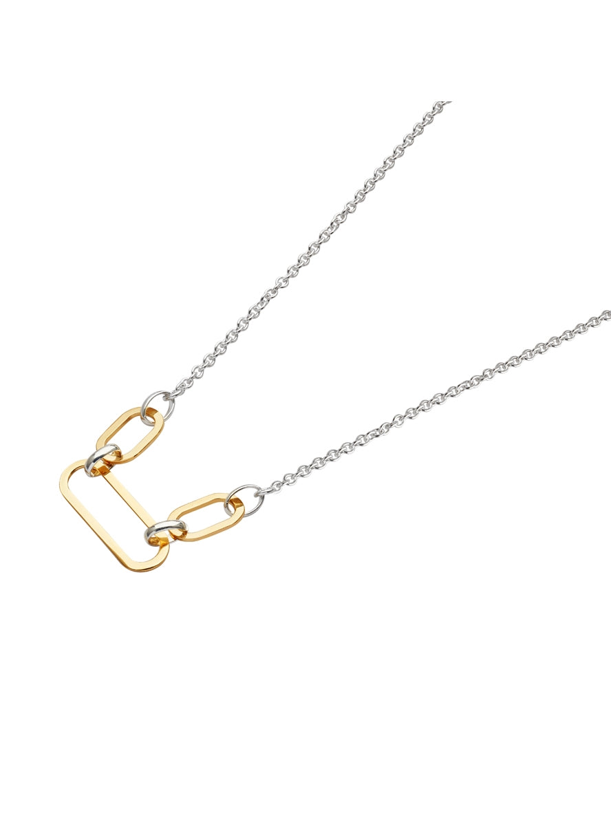 Argento Silver Two Toned Necklace