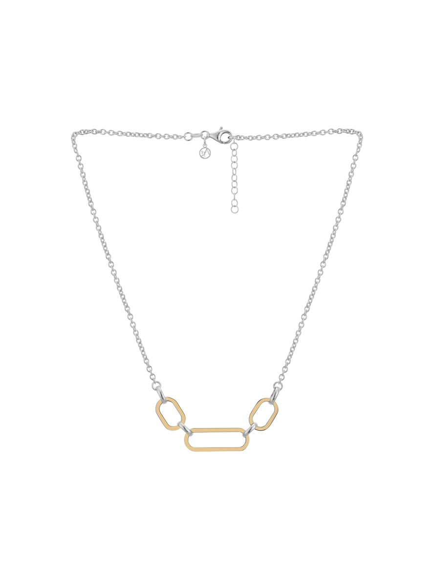Argento Silver Two Toned Necklace