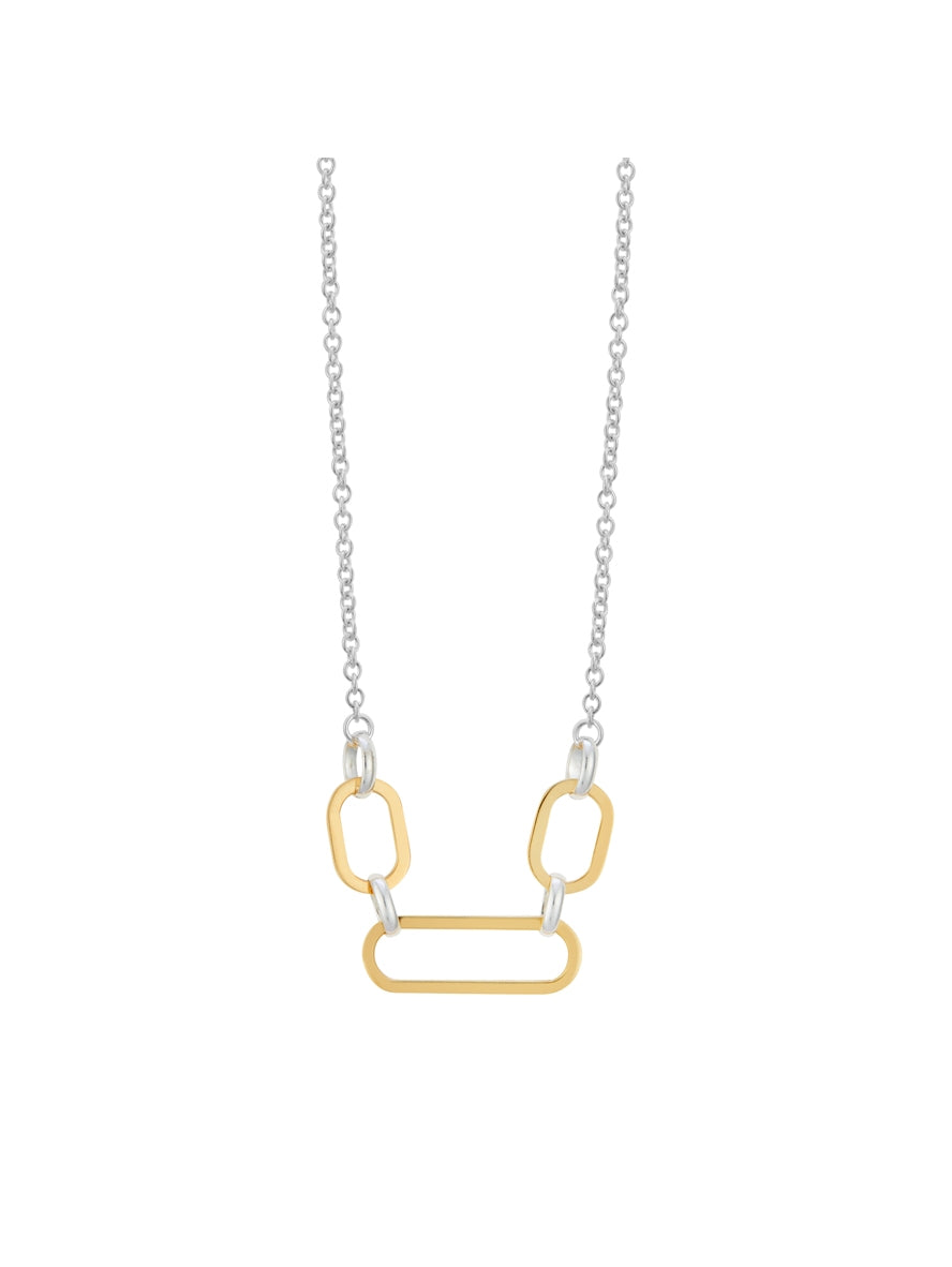 Argento Silver Two Toned Necklace