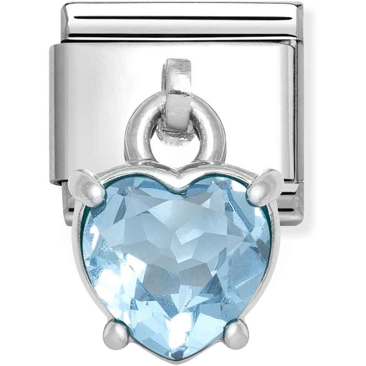Nomination Blue Heart Crystal Charm
