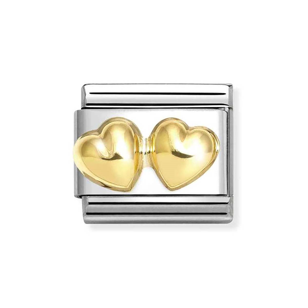 Nomination Gold Double Hearts Charm