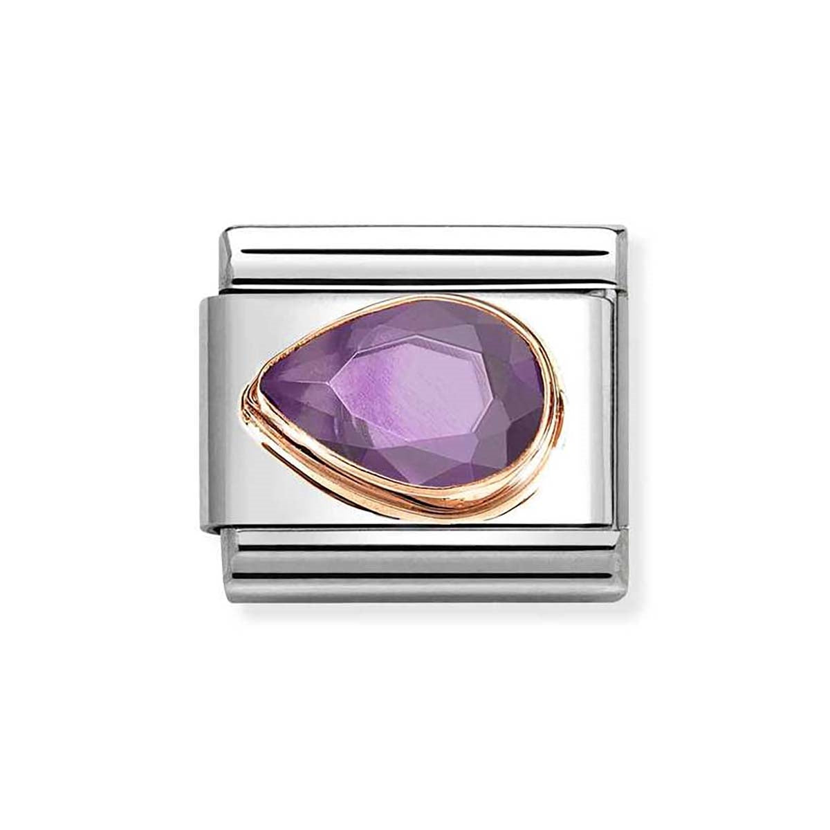 Nomination Left Teardrop Purple Charm
