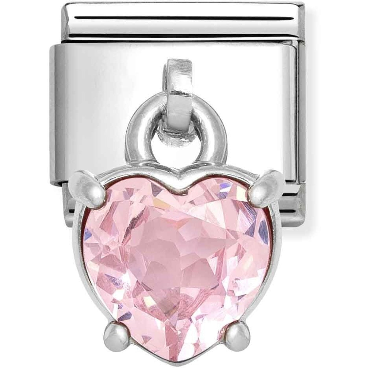 Nomination Pink Heart Crystal Charm
