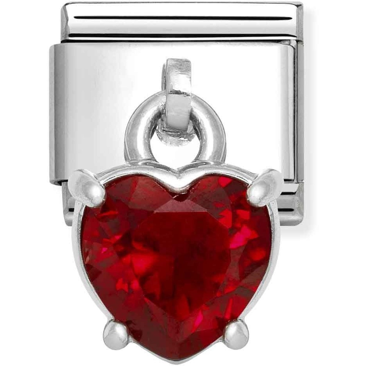 Nomination Red Heart Crystal Charm