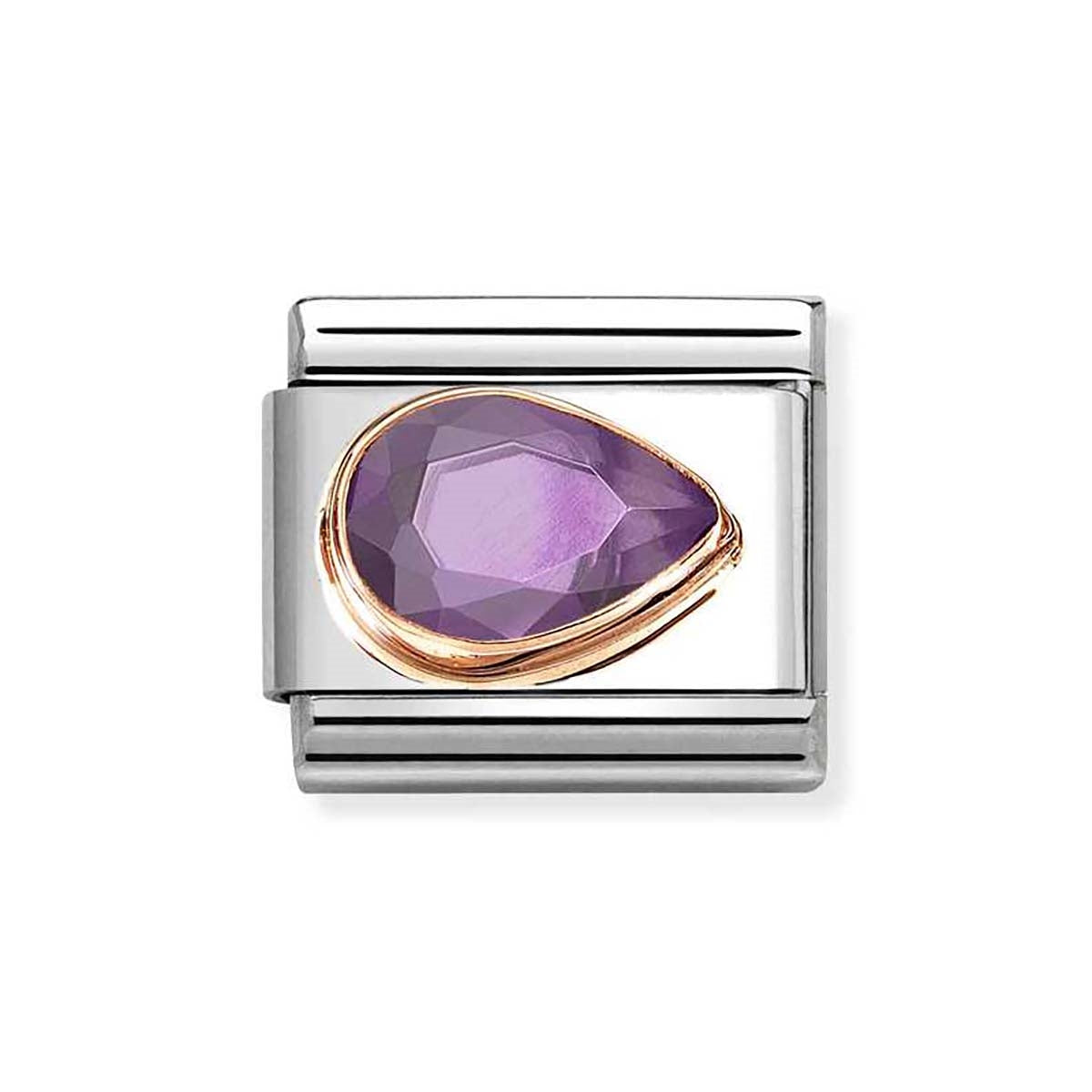 Nomination Right Teardrop Purple Charm