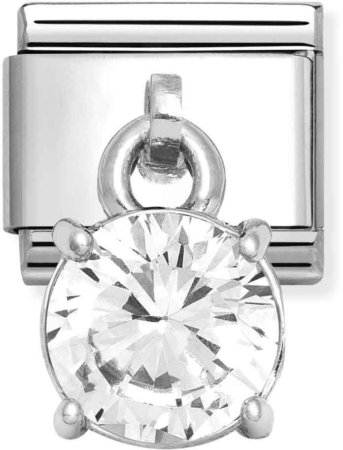Nomination White Round Dangle Charm