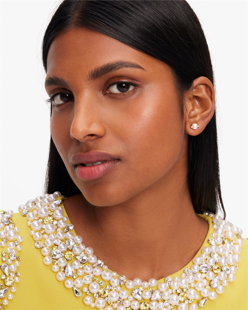 Kate Spade New York Crystal Pearl Stud and Huggie Set