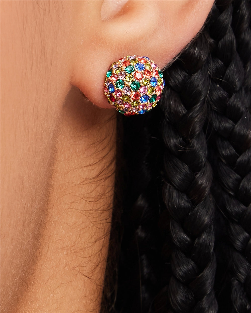 Kate Spade New York Gold Multi Colour Disco Ball Studs
