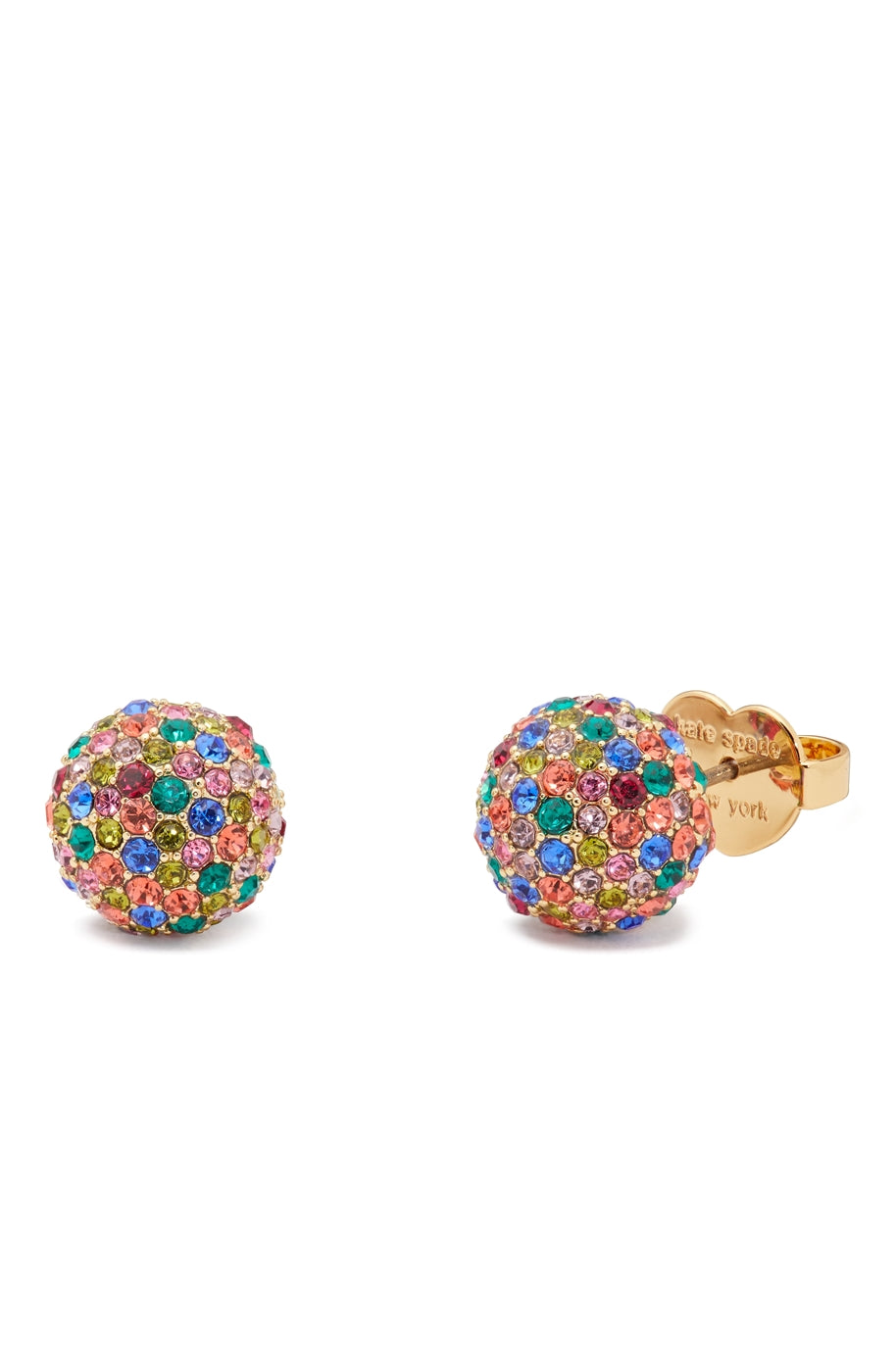 Kate Spade New York Gold Multi Colour Disco Ball Studs