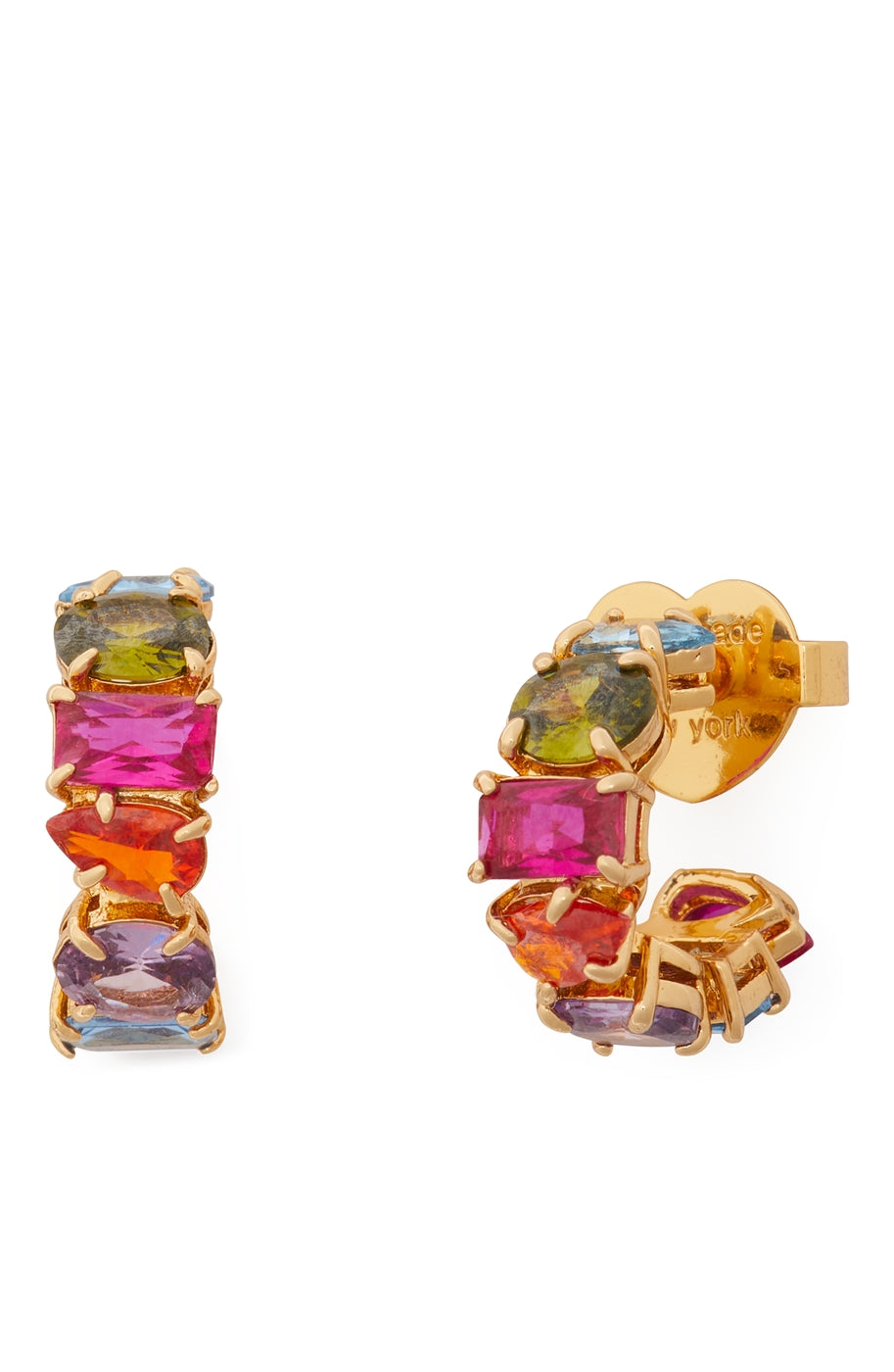 Kate Spade New York Gold Multi Coloured Huggies