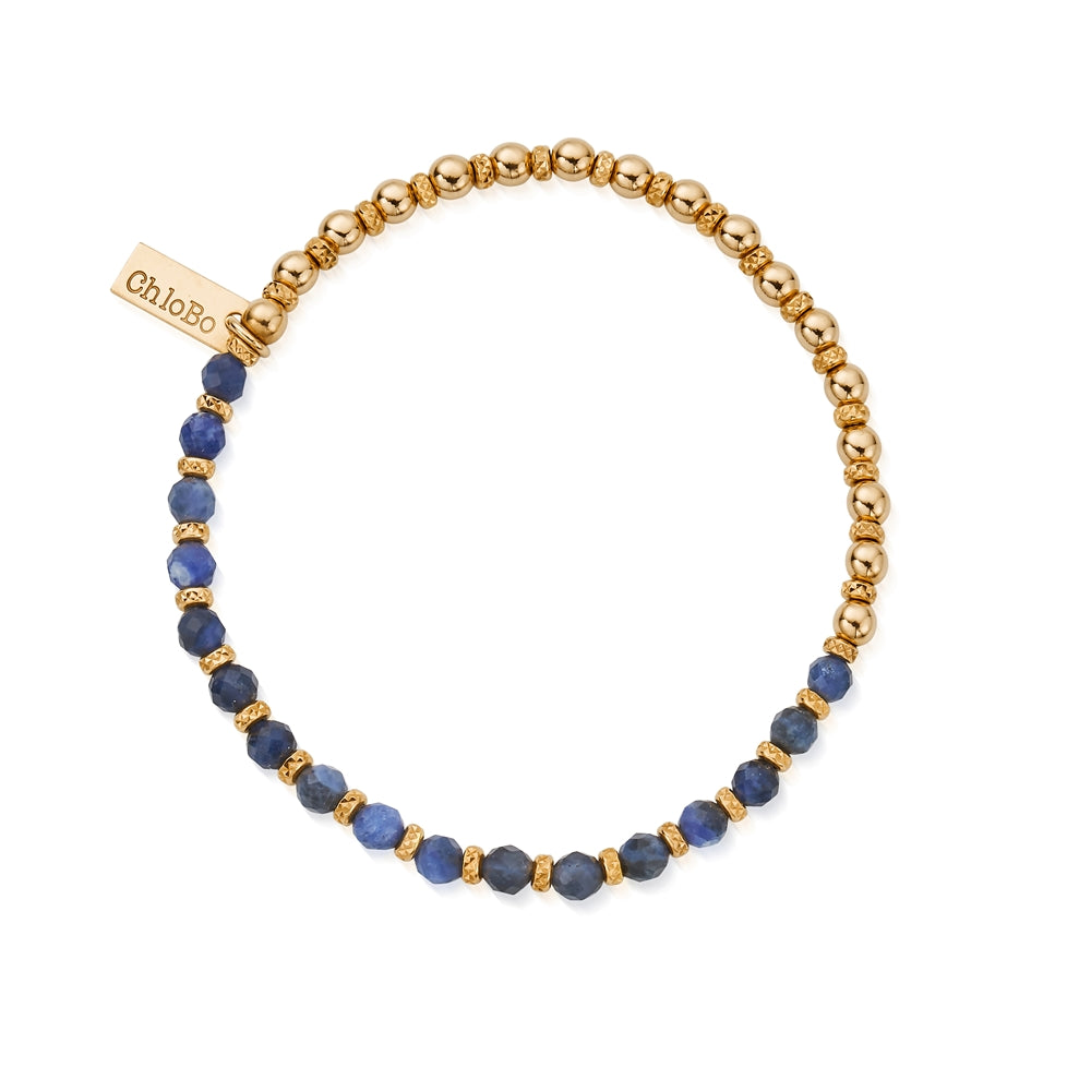 ChloBo Story of The Moon Gold Sodalite Bracelet