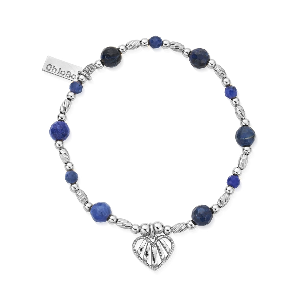 ChloBo Heart of Dreams Silver Sodalite Bracelet