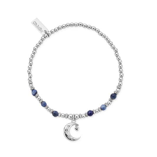 ChloBo Love By The Moon Silver Sodalite Bracelet