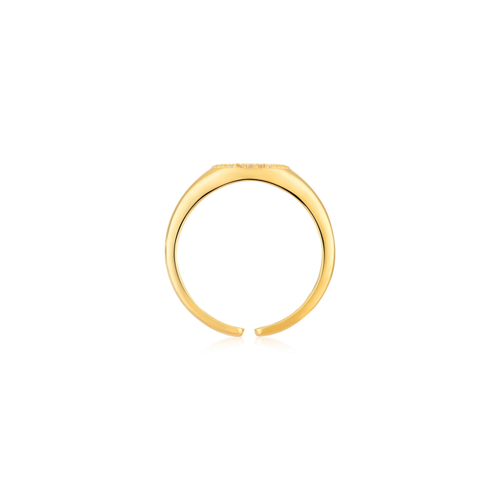 Argento Gold Glitz Adjustable Ring