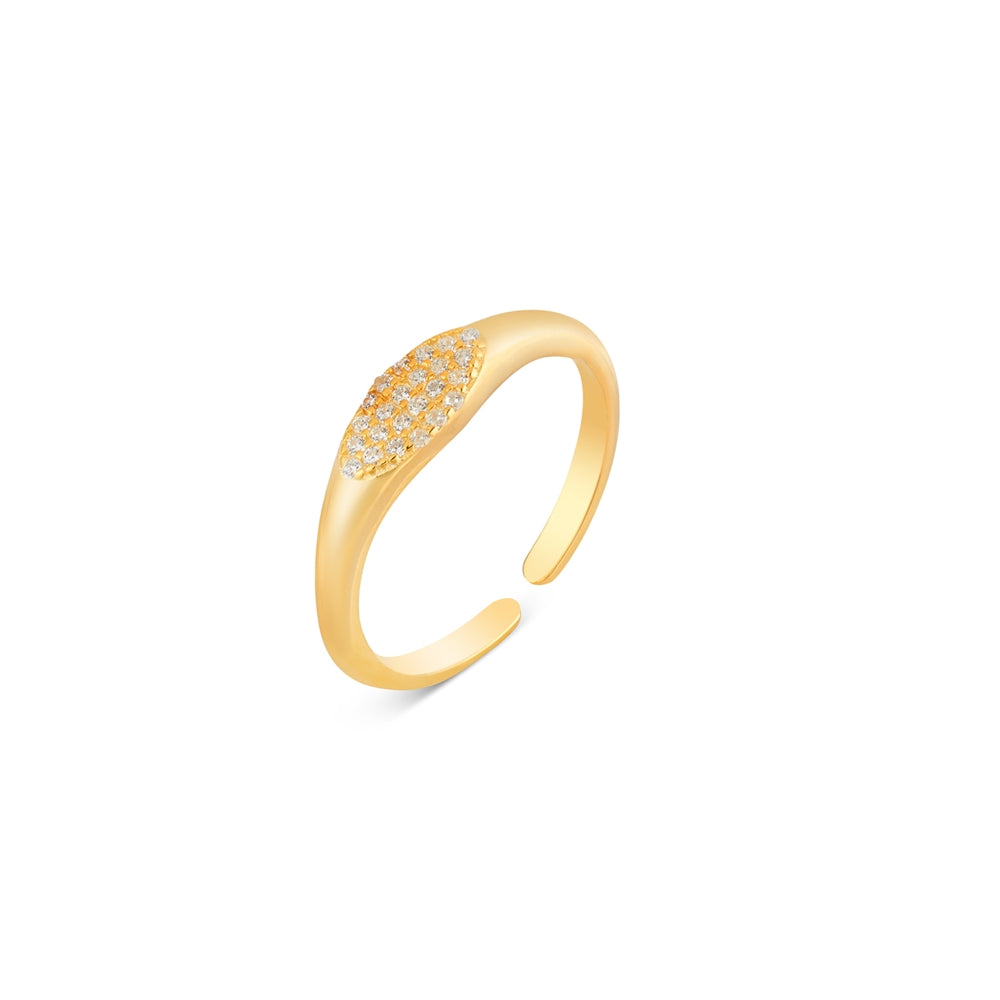 Argento Gold Glitz Adjustable Ring
