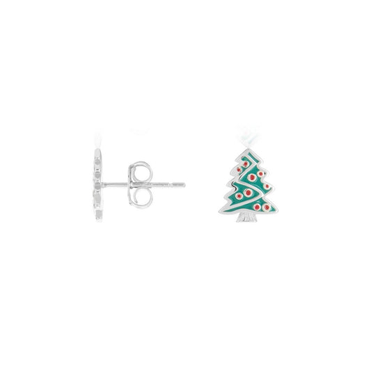 Argento Silver Christmas Tree Earrings