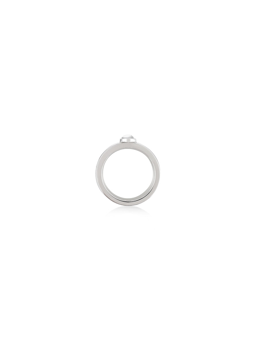 Argento Silver Clear Stone Tranquil Ring