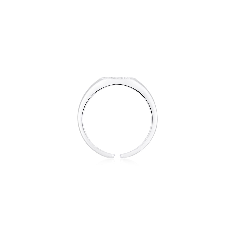 Argento Silver Glitz Adjustable Ring