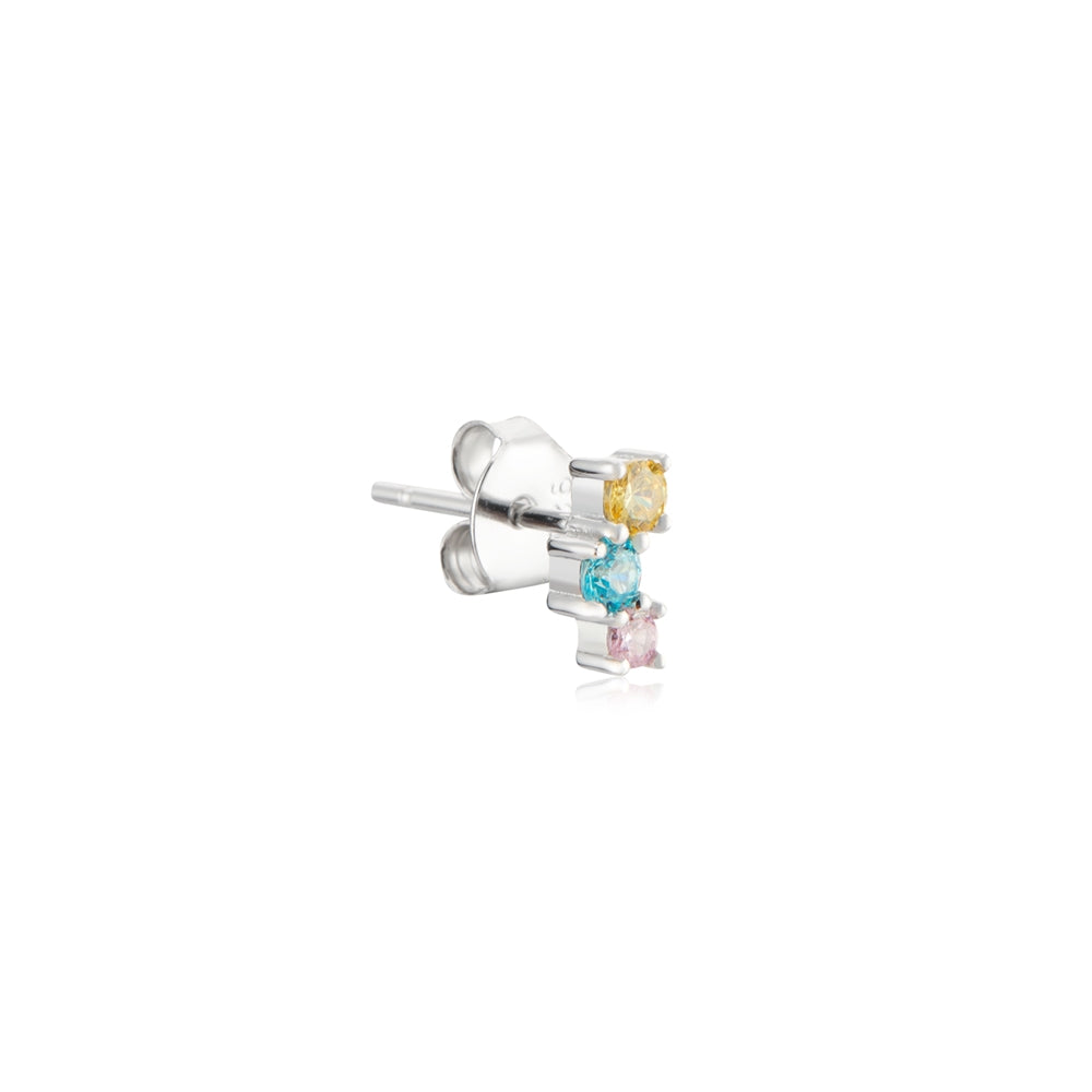 Argento Silver Kids Multi Colour Stud Earrings