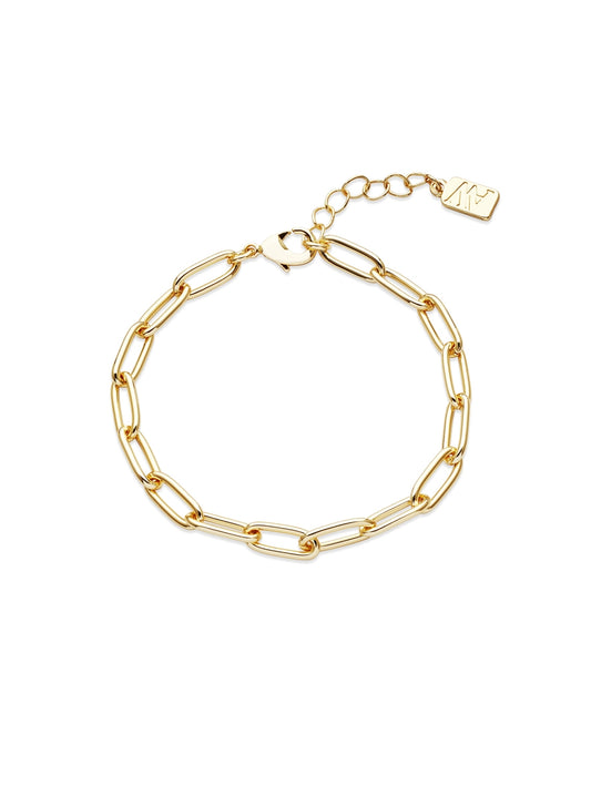 August Woods Gold Paper Clip Chain Bracelet