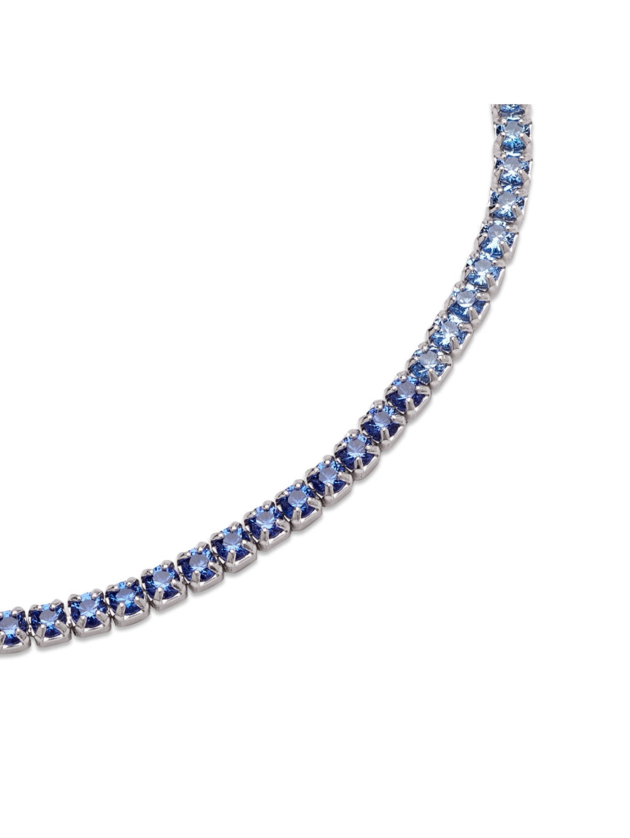 Argento Silver Blue Umbre Tennis Bracelet