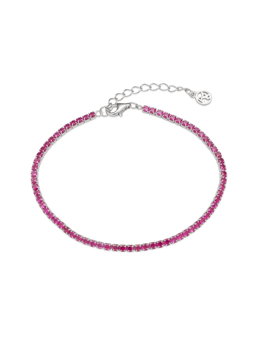 Argento Silver Ruby Tennis Bracelet