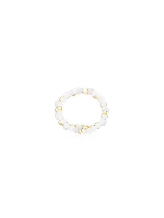August Woods Gold Triple Stretch Beaded Ring