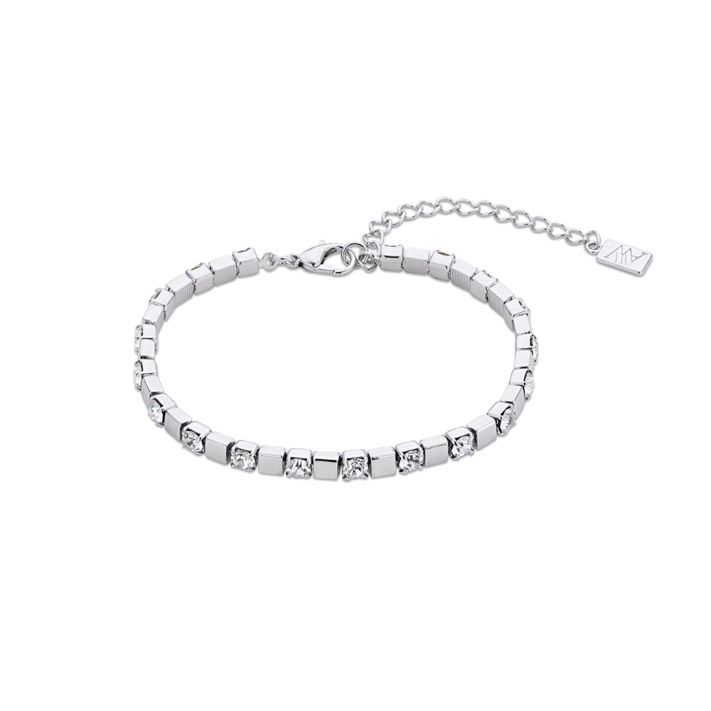 August Woods Silver Cubic Zirconia Ball Sparkle Bracelet