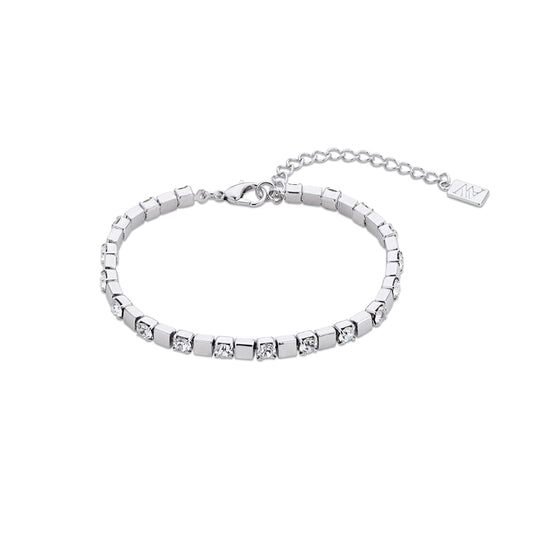 August Woods Silver Cubic Zirconia Ball Sparkle Bracelet
